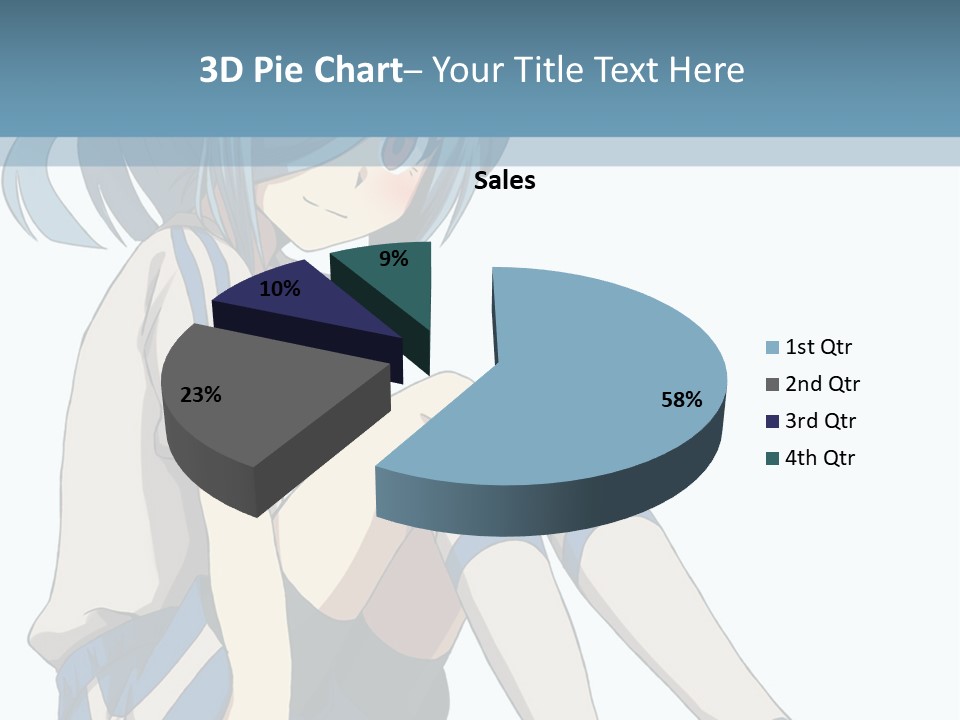 A Girl Sitting On The Ground With Her Legs Crossed PowerPoint Template