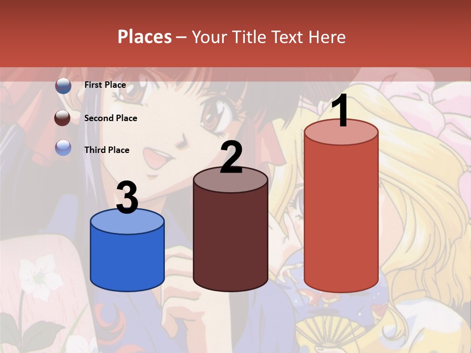 A Couple Of Anime Characters Standing Next To Each Other PowerPoint Template