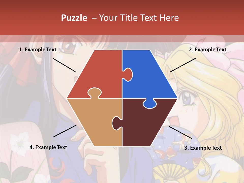 A Couple Of Anime Characters Standing Next To Each Other PowerPoint Template