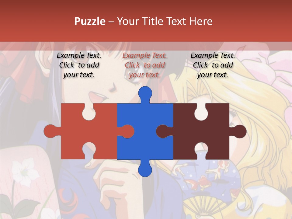 A Couple Of Anime Characters Standing Next To Each Other PowerPoint Template