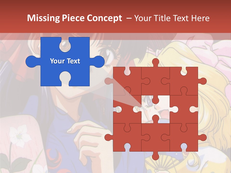 A Couple Of Anime Characters Standing Next To Each Other PowerPoint Template