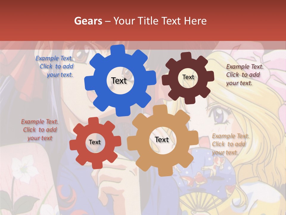 A Couple Of Anime Characters Standing Next To Each Other PowerPoint Template