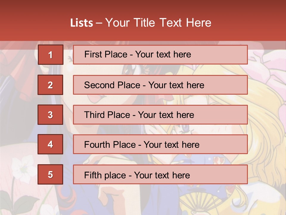 A Couple Of Anime Characters Standing Next To Each Other PowerPoint Template