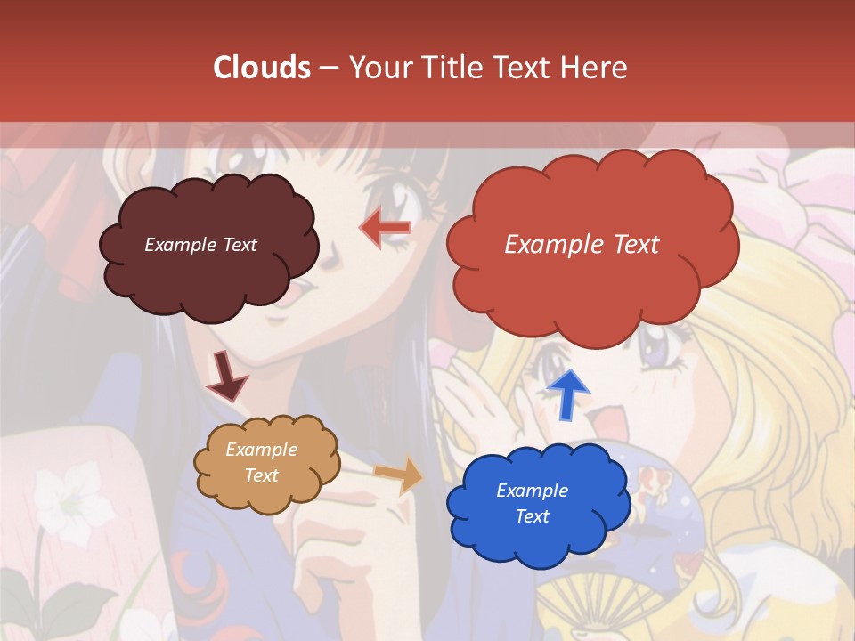 A Couple Of Anime Characters Standing Next To Each Other PowerPoint Template