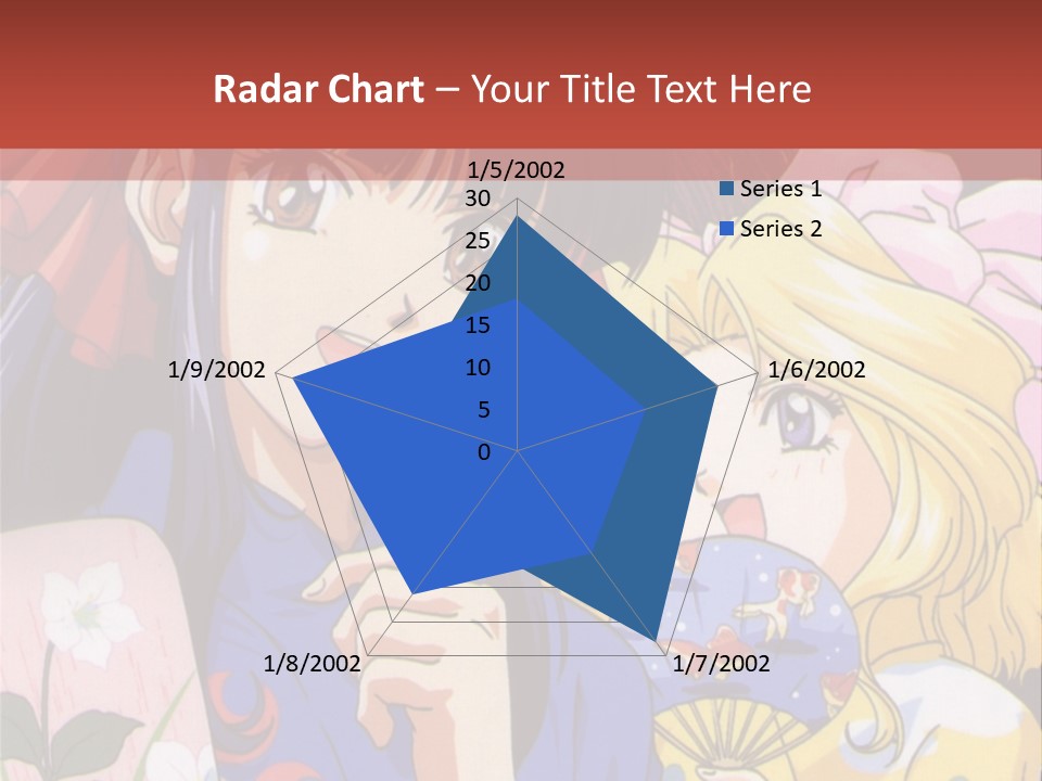 A Couple Of Anime Characters Standing Next To Each Other PowerPoint Template