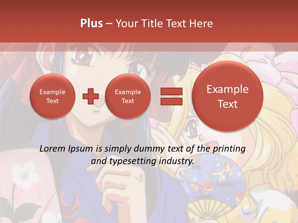 A Couple Of Anime Characters Standing Next To Each Other PowerPoint Template