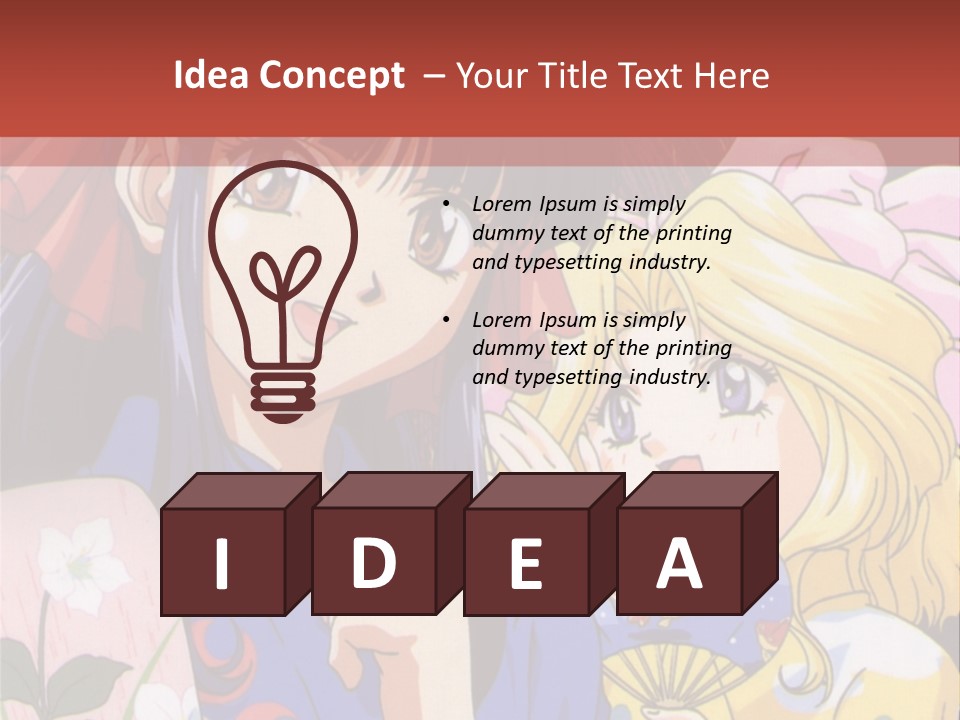 A Couple Of Anime Characters Standing Next To Each Other PowerPoint Template