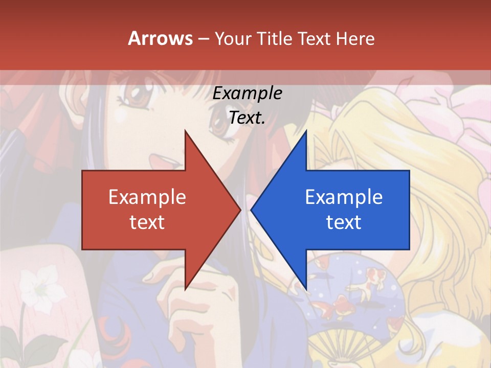 A Couple Of Anime Characters Standing Next To Each Other PowerPoint Template