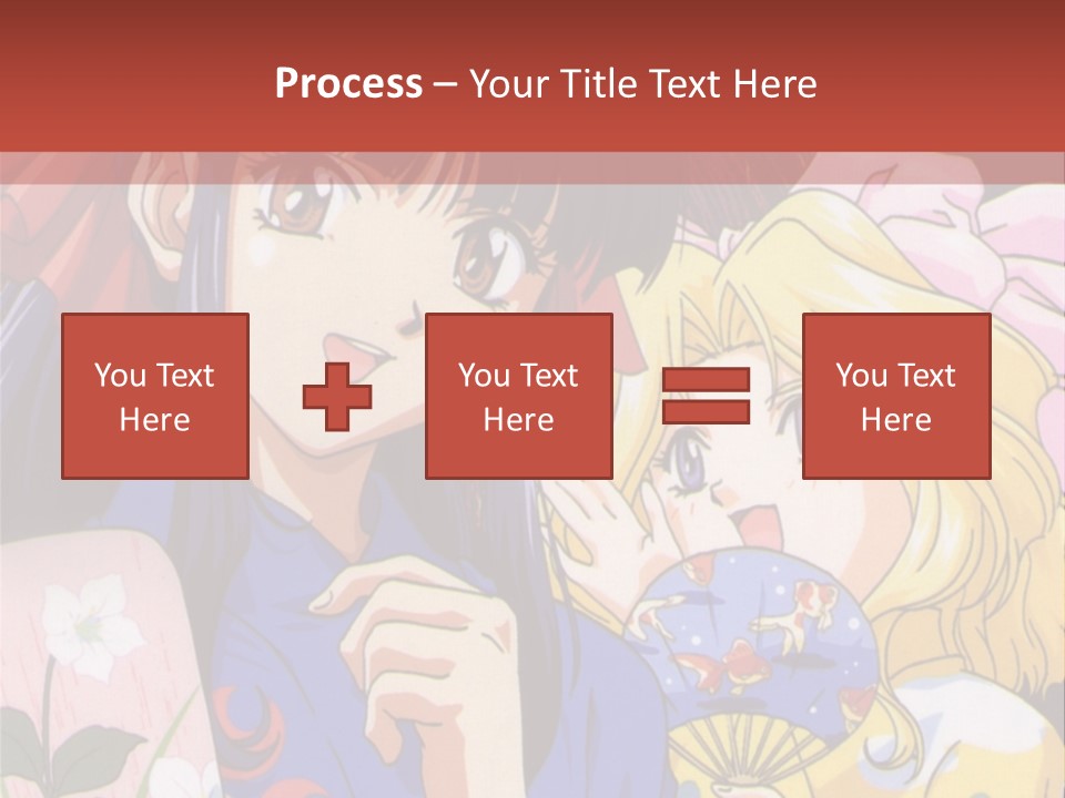 A Couple Of Anime Characters Standing Next To Each Other PowerPoint Template
