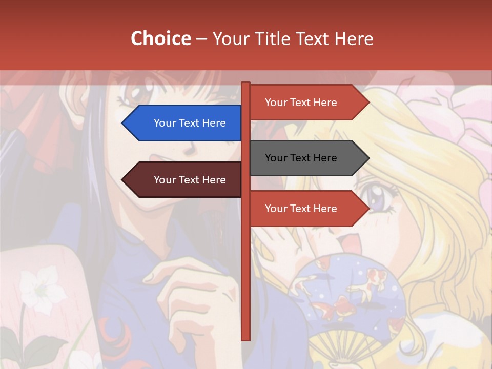 A Couple Of Anime Characters Standing Next To Each Other PowerPoint Template