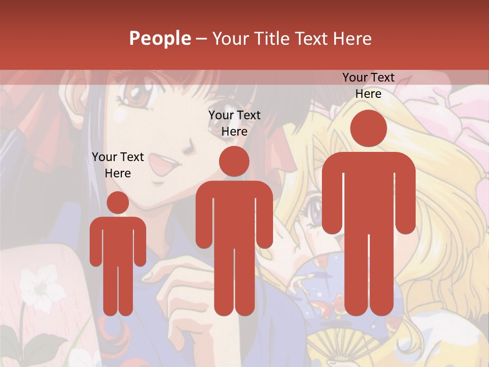 A Couple Of Anime Characters Standing Next To Each Other PowerPoint Template