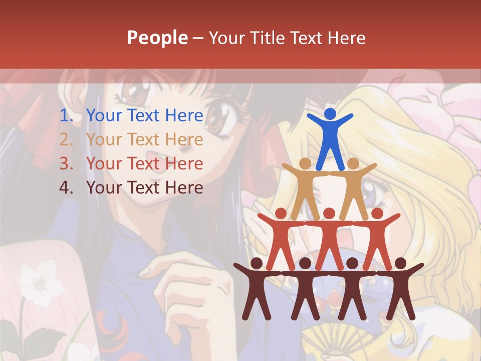 A Couple Of Anime Characters Standing Next To Each Other PowerPoint Template