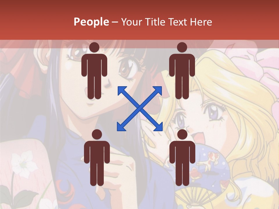 A Couple Of Anime Characters Standing Next To Each Other PowerPoint Template