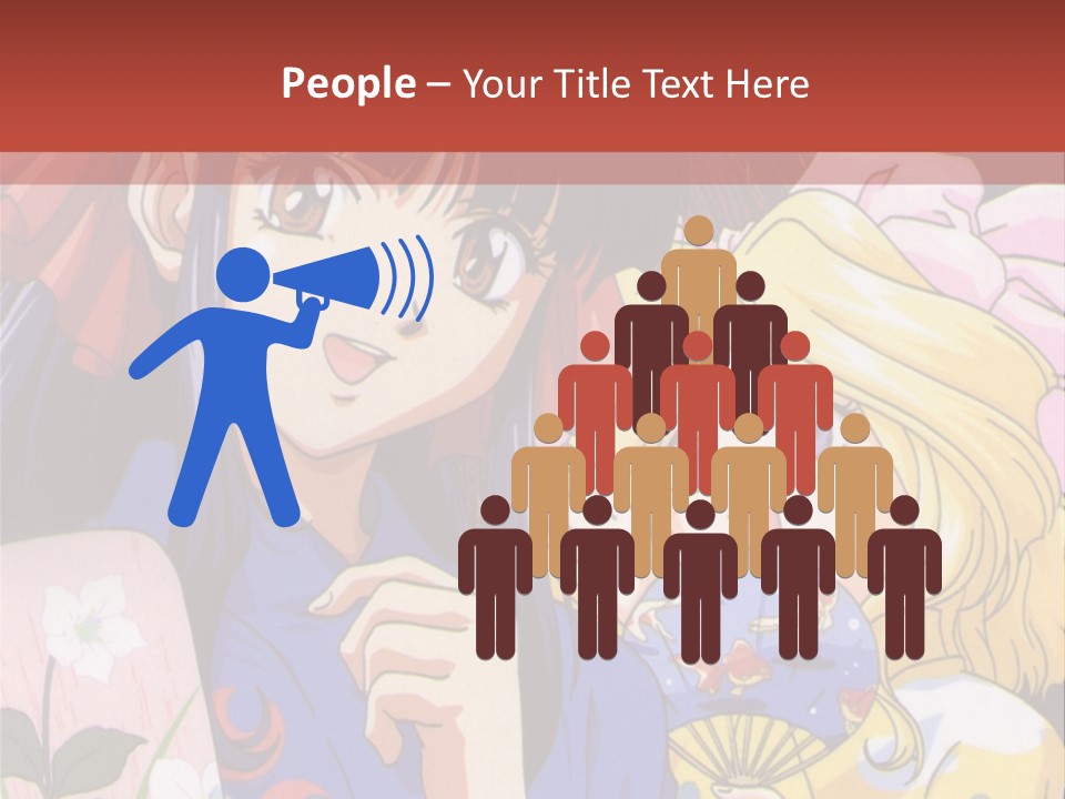 A Couple Of Anime Characters Standing Next To Each Other PowerPoint Template