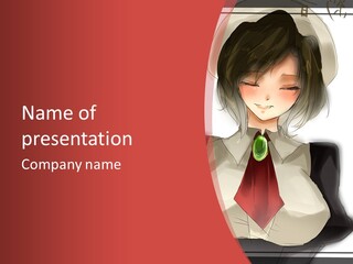 A Woman With A Red Tie And A White Shirt PowerPoint Template