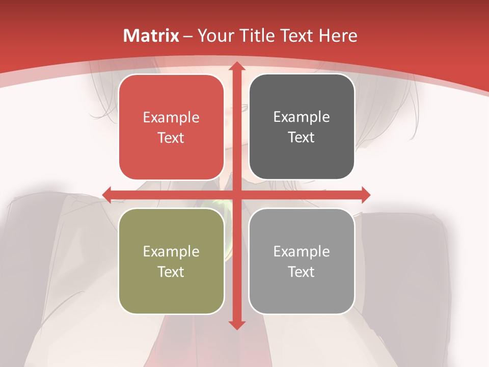 A Woman With A Red Tie And A White Shirt PowerPoint Template