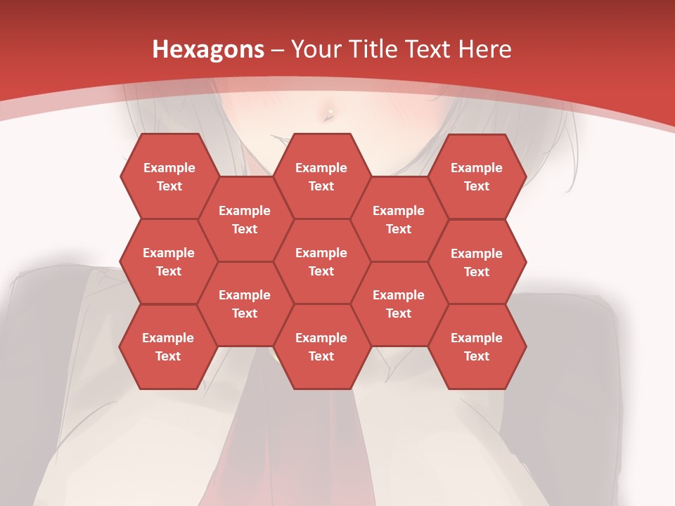 A Woman With A Red Tie And A White Shirt PowerPoint Template