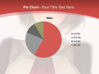 A Woman With A Red Tie And A White Shirt PowerPoint Template