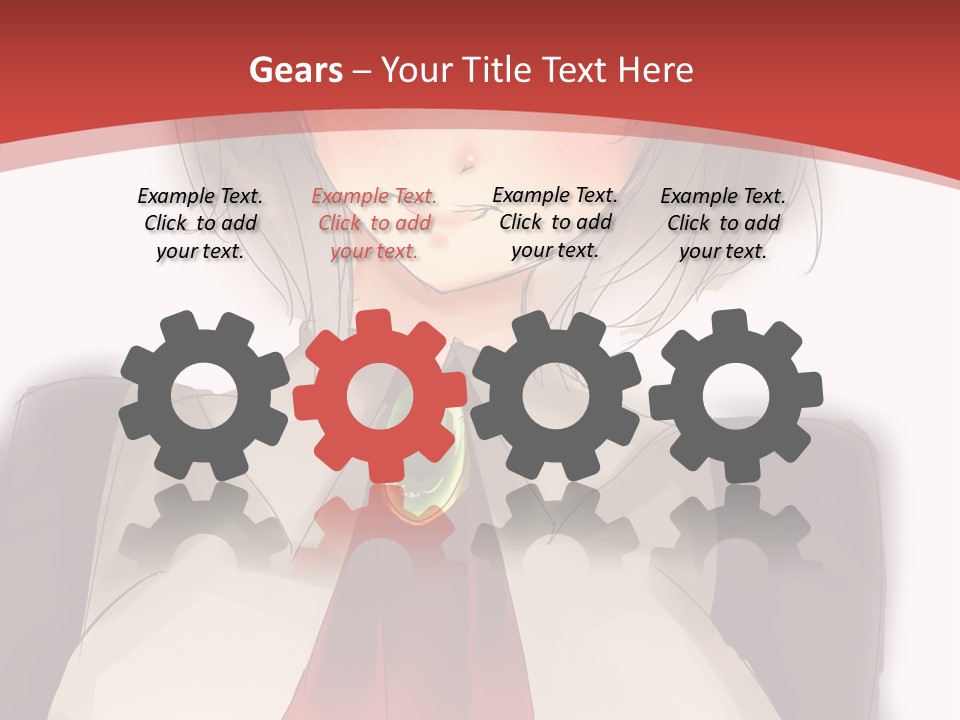 A Woman With A Red Tie And A White Shirt PowerPoint Template