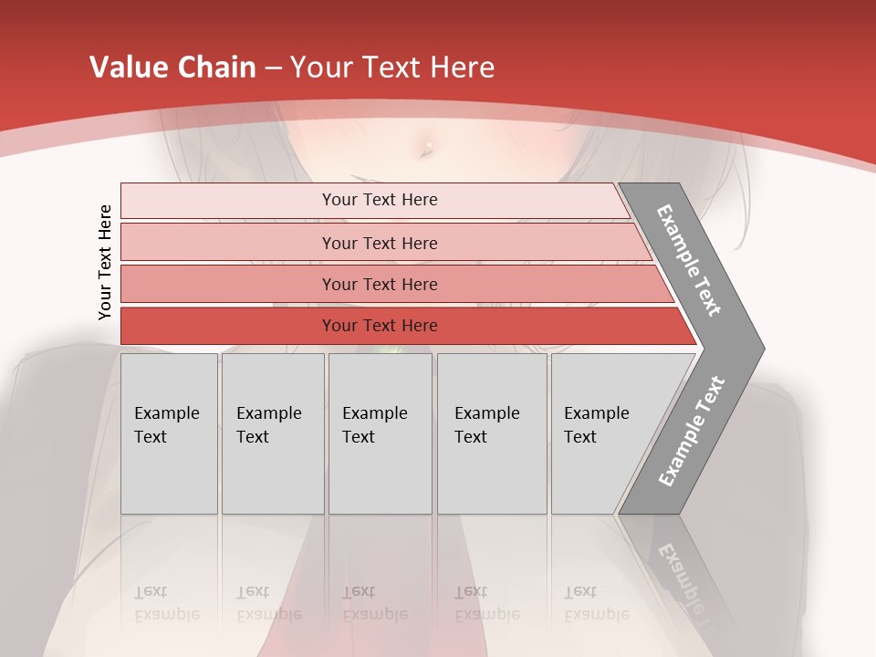 A Woman With A Red Tie And A White Shirt PowerPoint Template