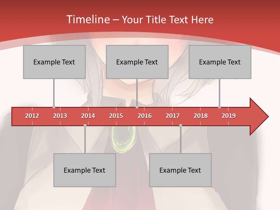 A Woman With A Red Tie And A White Shirt PowerPoint Template