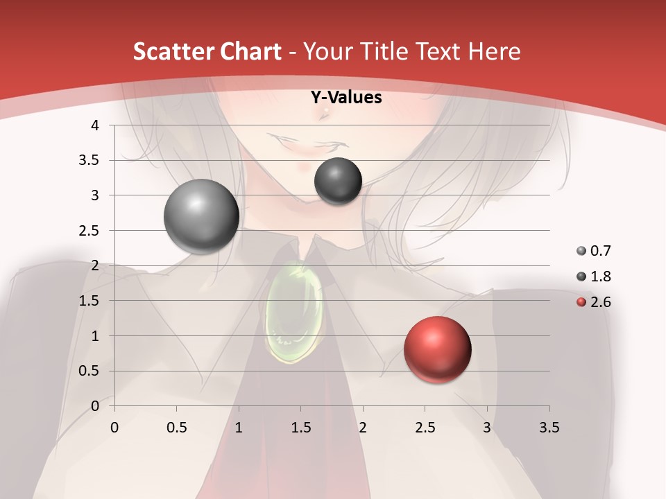 A Woman With A Red Tie And A White Shirt PowerPoint Template