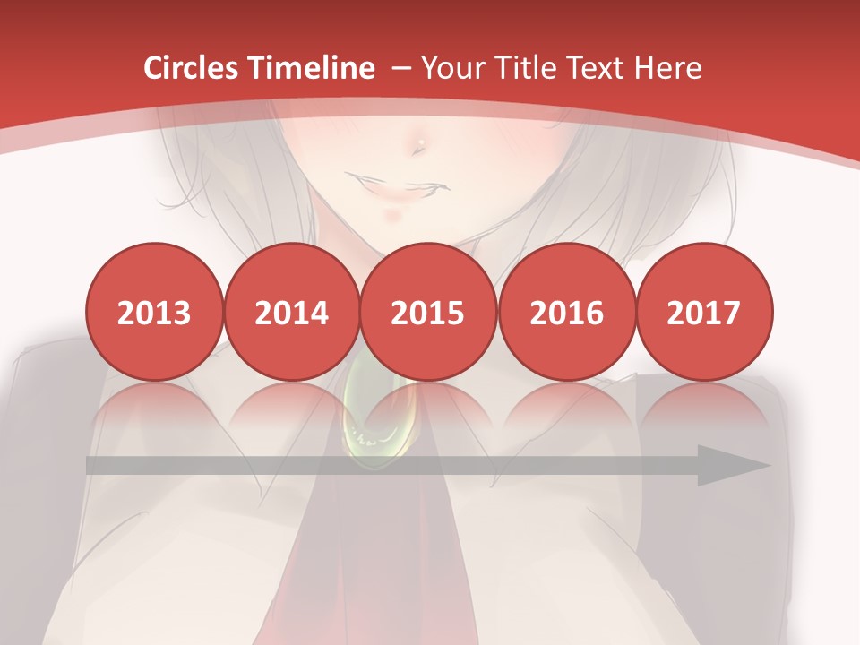 A Woman With A Red Tie And A White Shirt PowerPoint Template