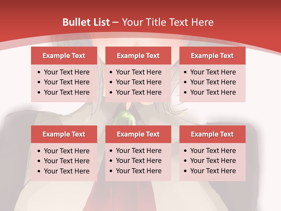 A Woman With A Red Tie And A White Shirt PowerPoint Template