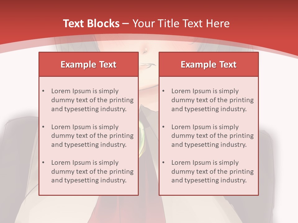 A Woman With A Red Tie And A White Shirt PowerPoint Template
