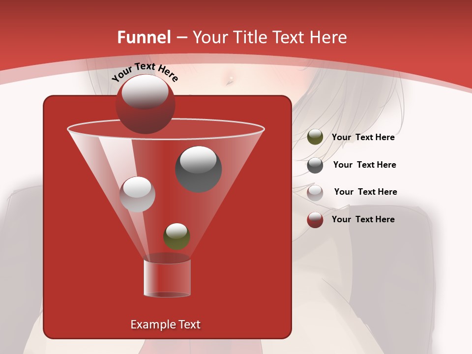 A Woman With A Red Tie And A White Shirt PowerPoint Template