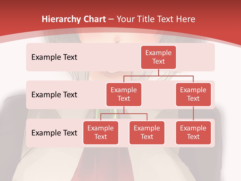 A Woman With A Red Tie And A White Shirt PowerPoint Template