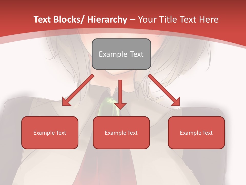 A Woman With A Red Tie And A White Shirt PowerPoint Template