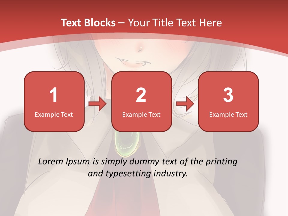 A Woman With A Red Tie And A White Shirt PowerPoint Template