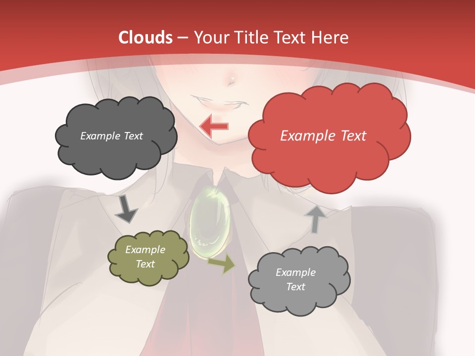 A Woman With A Red Tie And A White Shirt PowerPoint Template