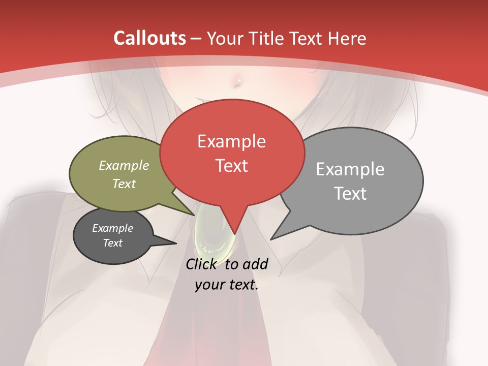 A Woman With A Red Tie And A White Shirt PowerPoint Template