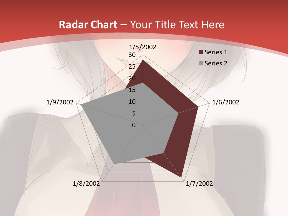 A Woman With A Red Tie And A White Shirt PowerPoint Template