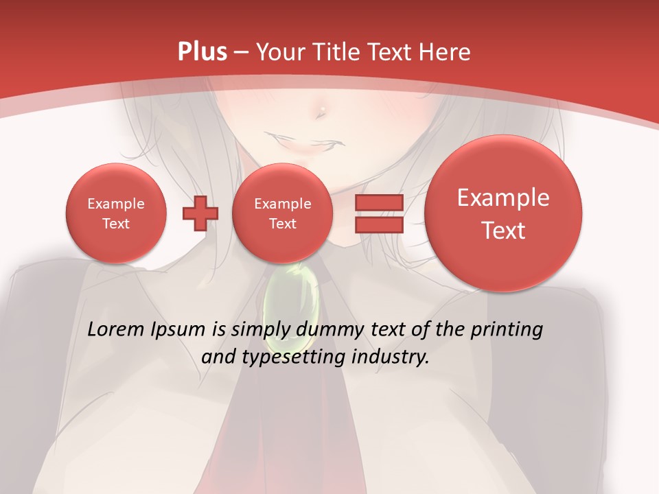 A Woman With A Red Tie And A White Shirt PowerPoint Template