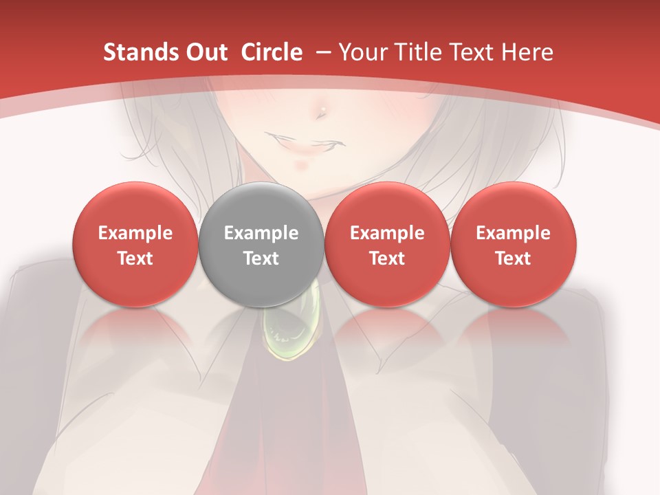 A Woman With A Red Tie And A White Shirt PowerPoint Template