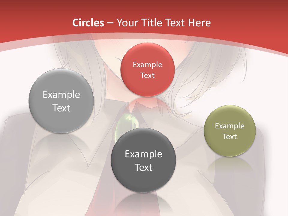 A Woman With A Red Tie And A White Shirt PowerPoint Template