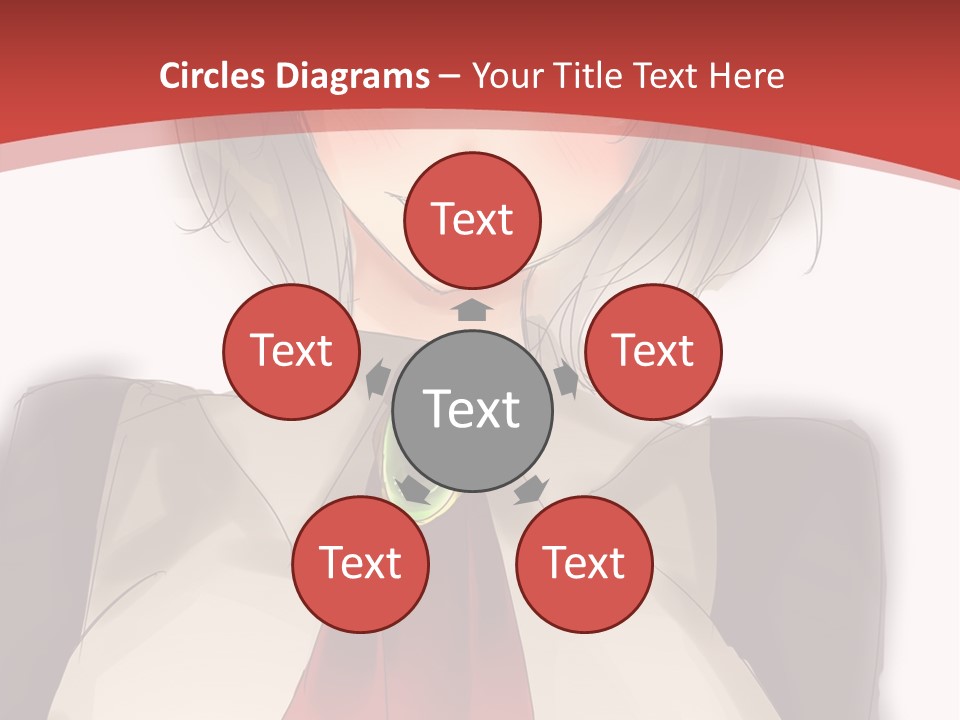 A Woman With A Red Tie And A White Shirt PowerPoint Template