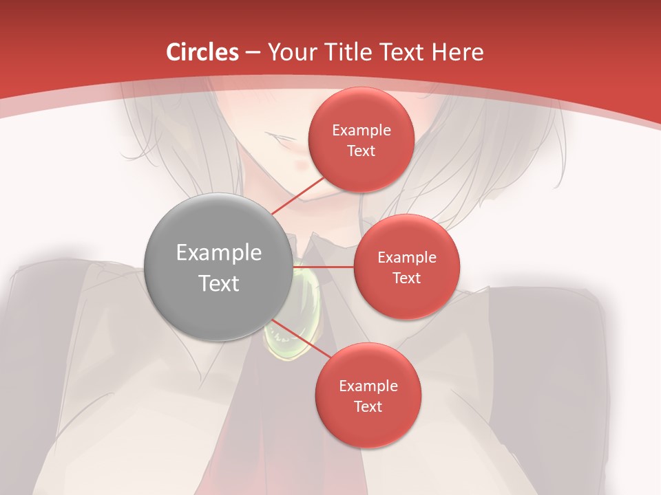 A Woman With A Red Tie And A White Shirt PowerPoint Template