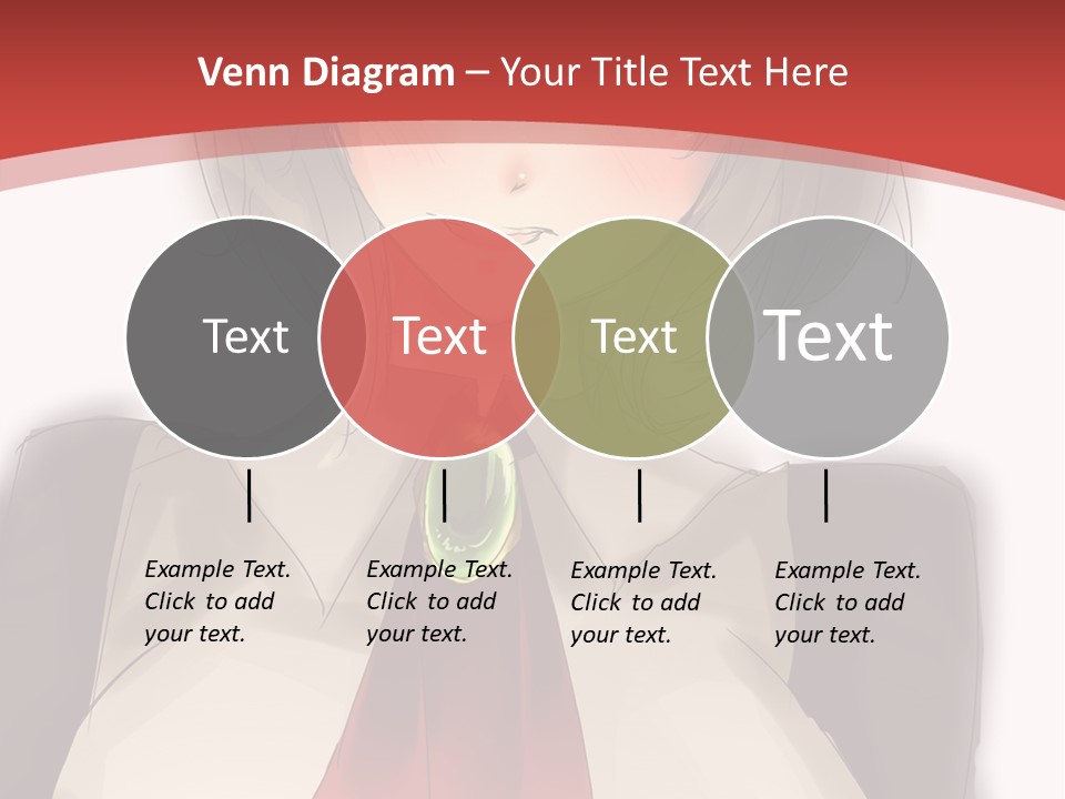 A Woman With A Red Tie And A White Shirt PowerPoint Template