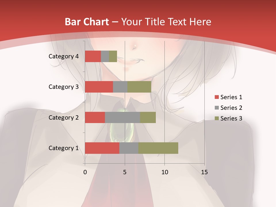 A Woman With A Red Tie And A White Shirt PowerPoint Template