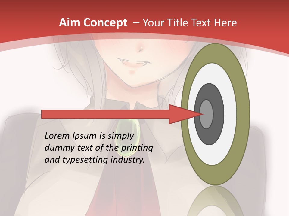 A Woman With A Red Tie And A White Shirt PowerPoint Template
