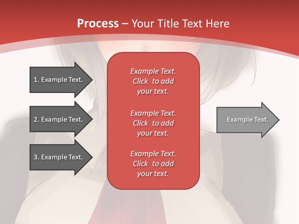 A Woman With A Red Tie And A White Shirt PowerPoint Template
