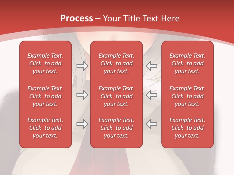 A Woman With A Red Tie And A White Shirt PowerPoint Template