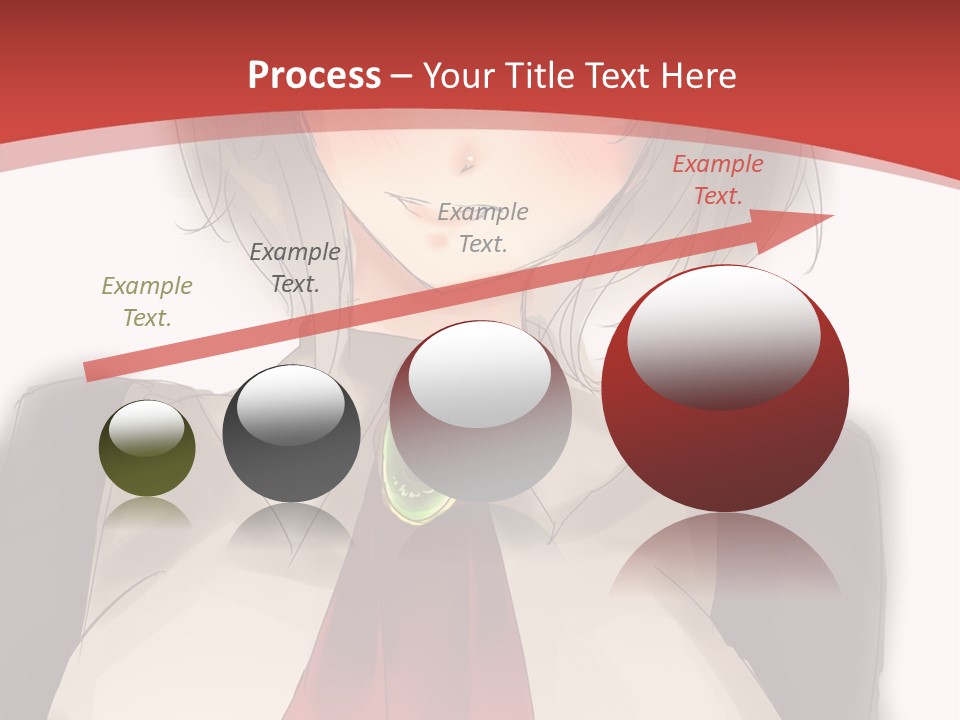 A Woman With A Red Tie And A White Shirt PowerPoint Template