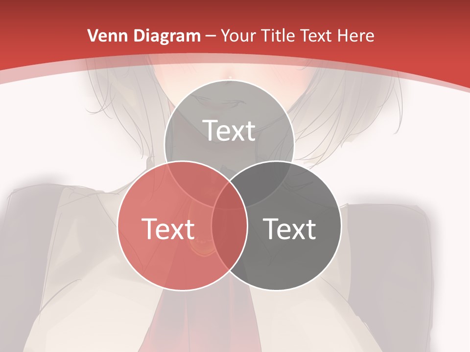 A Woman With A Red Tie And A White Shirt PowerPoint Template