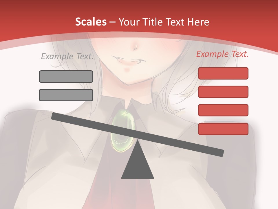 A Woman With A Red Tie And A White Shirt PowerPoint Template