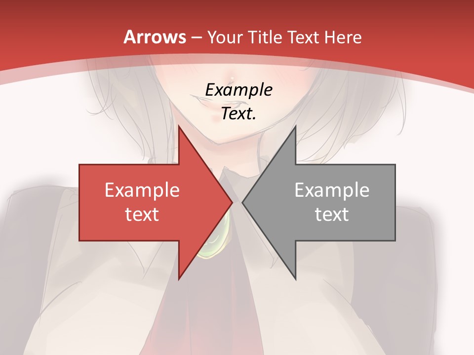 A Woman With A Red Tie And A White Shirt PowerPoint Template